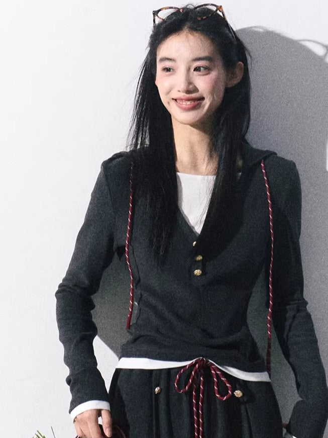 Knit Base Top & Wide-Leg Pants Set