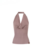 Heavy-duty Knitted Draped Neck Tank Top Set - CHINASQUAD