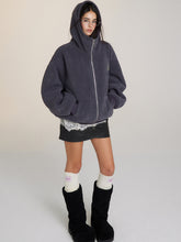 Heavyweight Shearling High-Collar Hoodie - CHINASQUAD