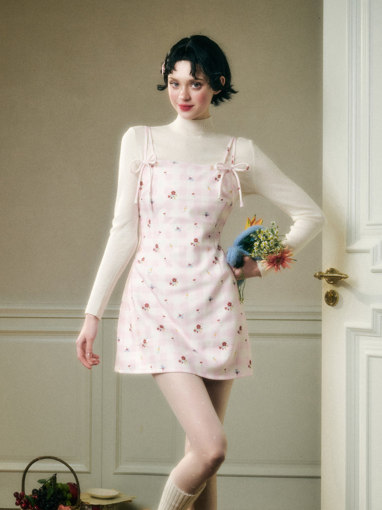 Strappy Floral Print Dress - CHINASQUAD