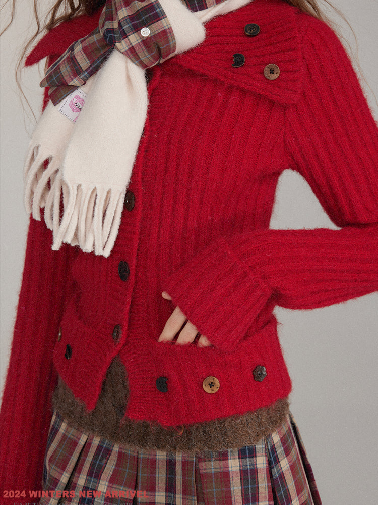 Detachable Plaid Multi-Use Woolen Scarf - CHINASQUAD