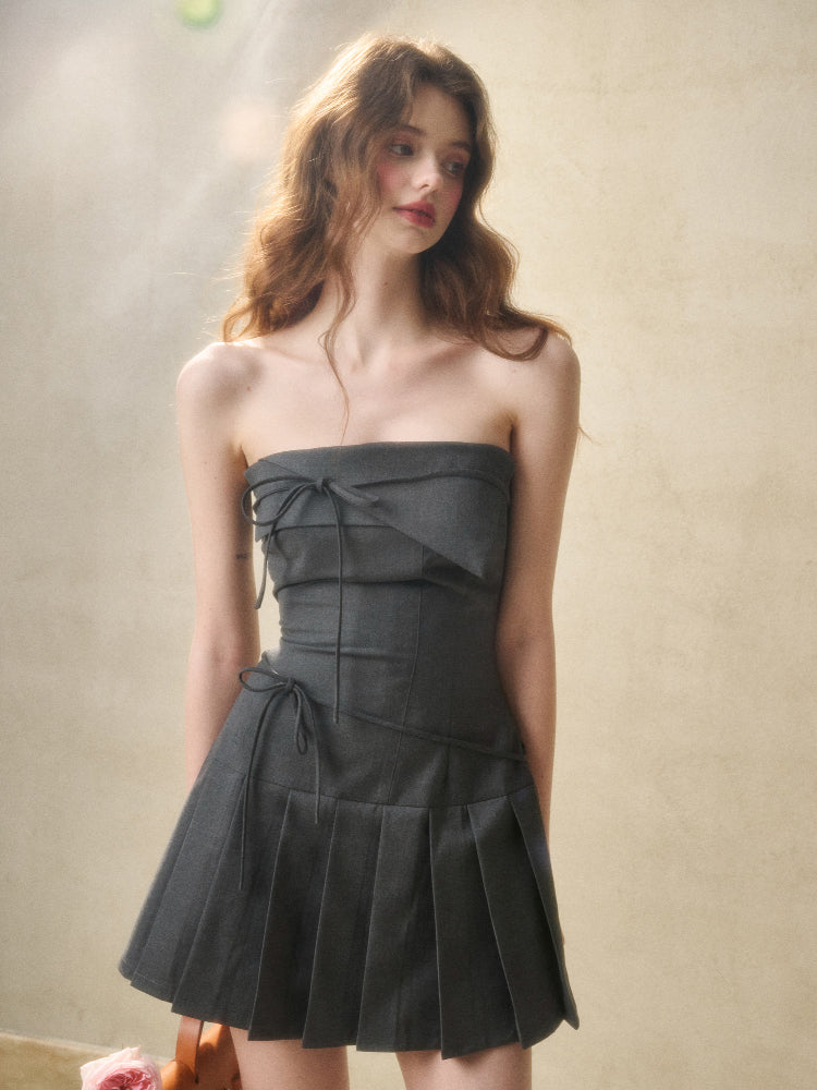 Blue & Gray Suit Dress - CHINASQUAD