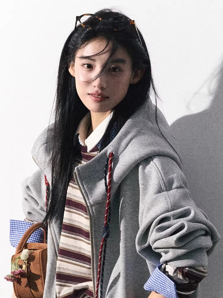 Miu-Inspired Varsity Sweatshirt & Skirt Set
