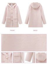 Pink Plaid Horn-buttoned Coat - CHINASQUAD