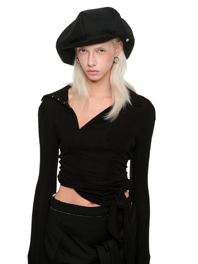 Asymmetrical Hook-Closure Polo Shirt - CHINASQUAD