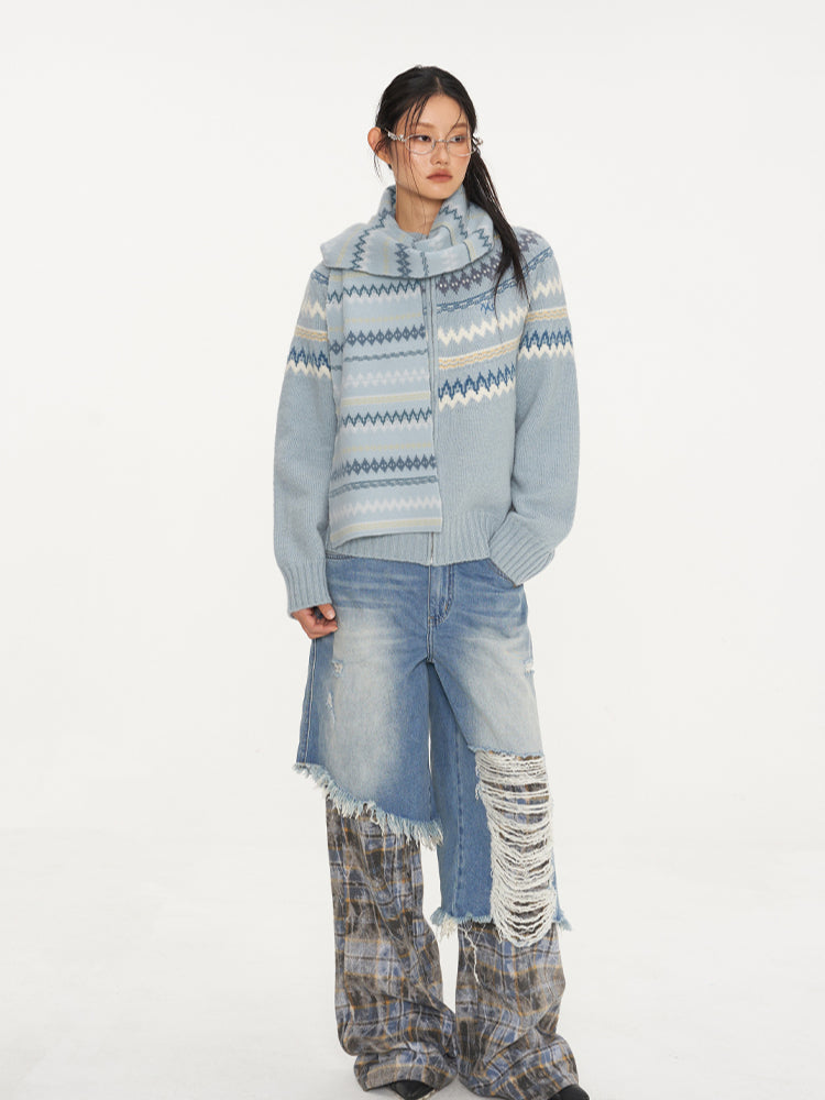 Fair Isle Wool Cardigan - CHINASQUAD