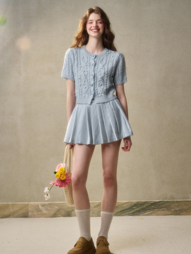 Pearl Mohair Knit Cardigan - CHINASQUAD