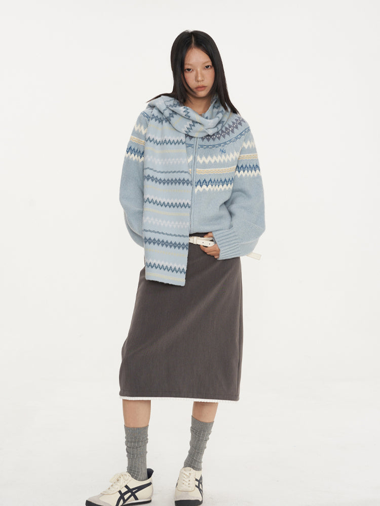 Fair Isle Wool Cardigan - CHINASQUAD