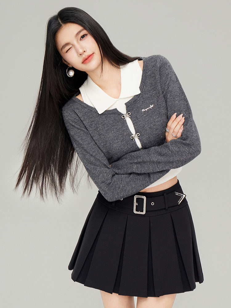 Bow-Knot Knit Cardigan - CHINASQUAD