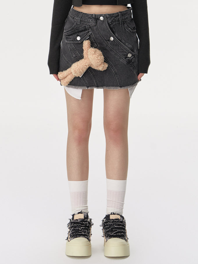 Bear Denim Badge Sneakers - CHINASQUAD