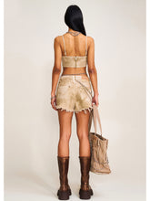 Rage Wild Denim Short Camisole Wild Brown - CHINASQUAD
