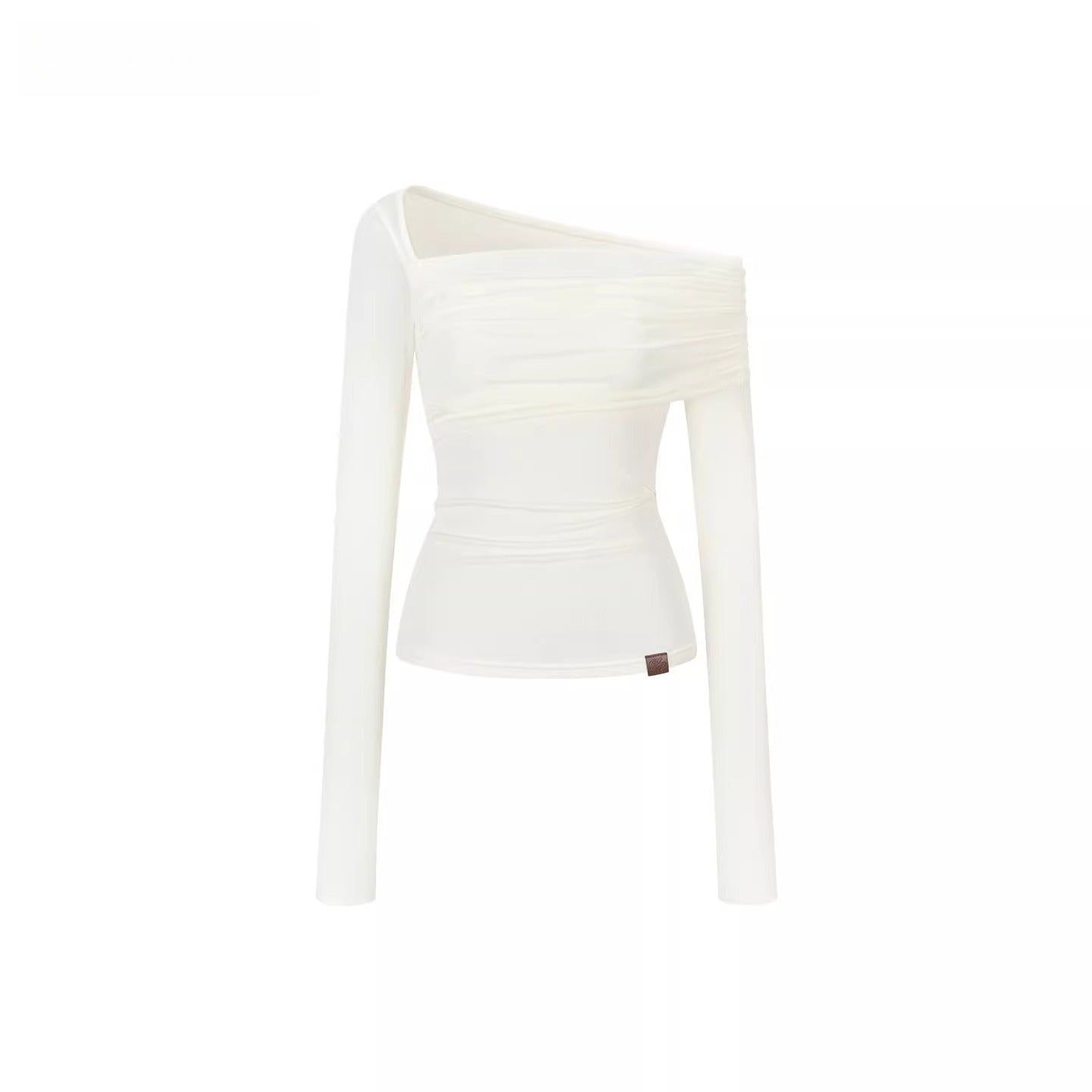 Long Sleeve Lyocell Blend Fitted T-Shirt