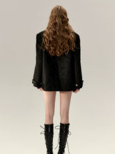 Khaki & Black Woolen 2-in-1 Blazer - CHINASQUAD