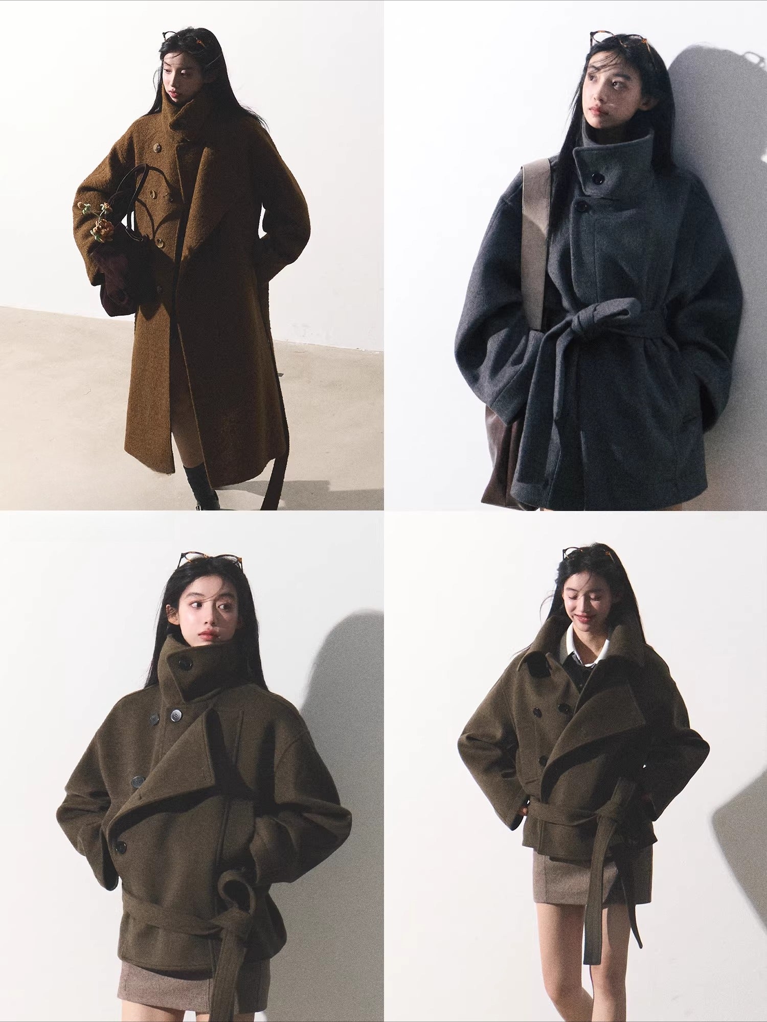 Heavyweight Wool Stand-Collar Short Coat