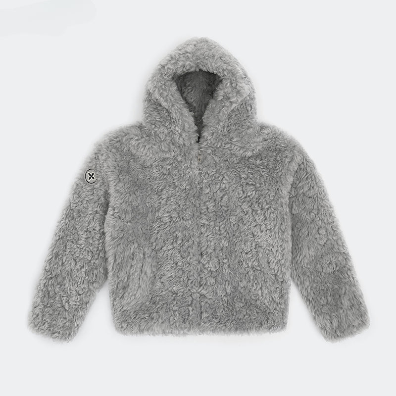 Cross Patch Fur Coat - CHINASQUAD