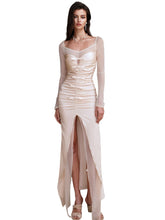 Bowknot Halter Fake Two-piece Dress - CHINASQUAD