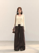 Turned-over Waist Straight-leg Casual Pants - CHINASQUAD