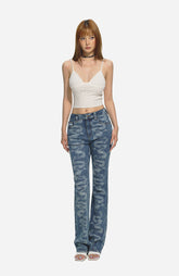 Blue Low-Waist Skinny Straight-Leg Jeans - CHINASQUAD