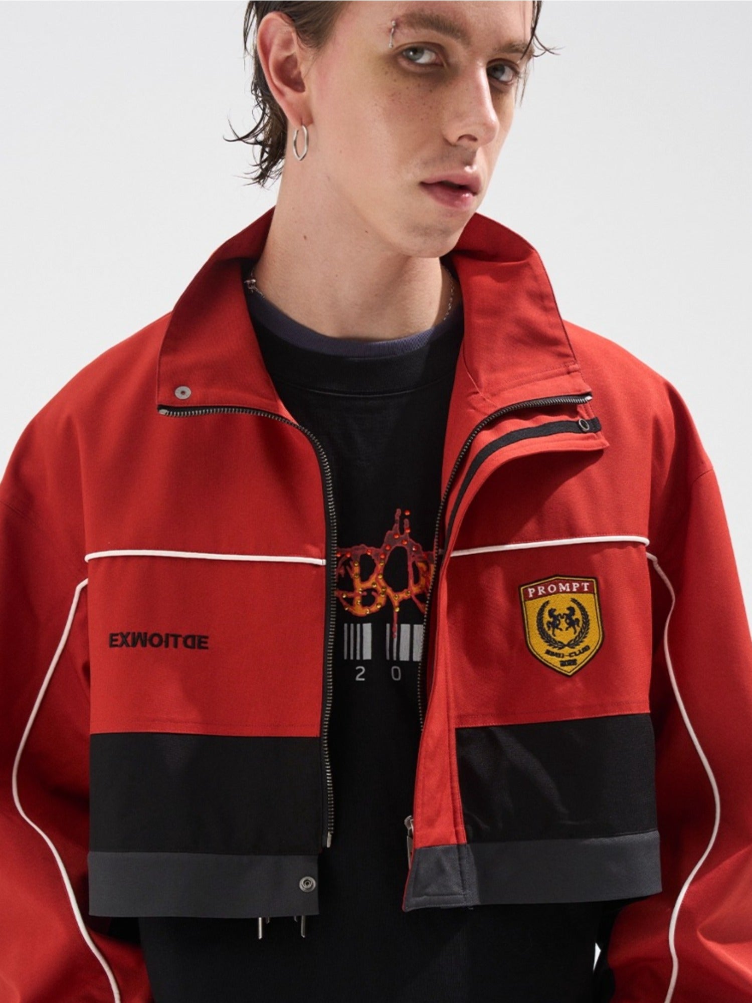 Two-Piece Detachable Long Contrast Jacket - CHINASQUAD