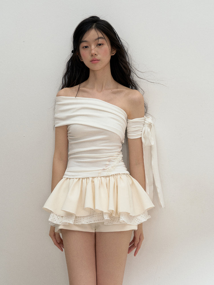 Black and White 3D A-Line Skirt - CHINASQUAD