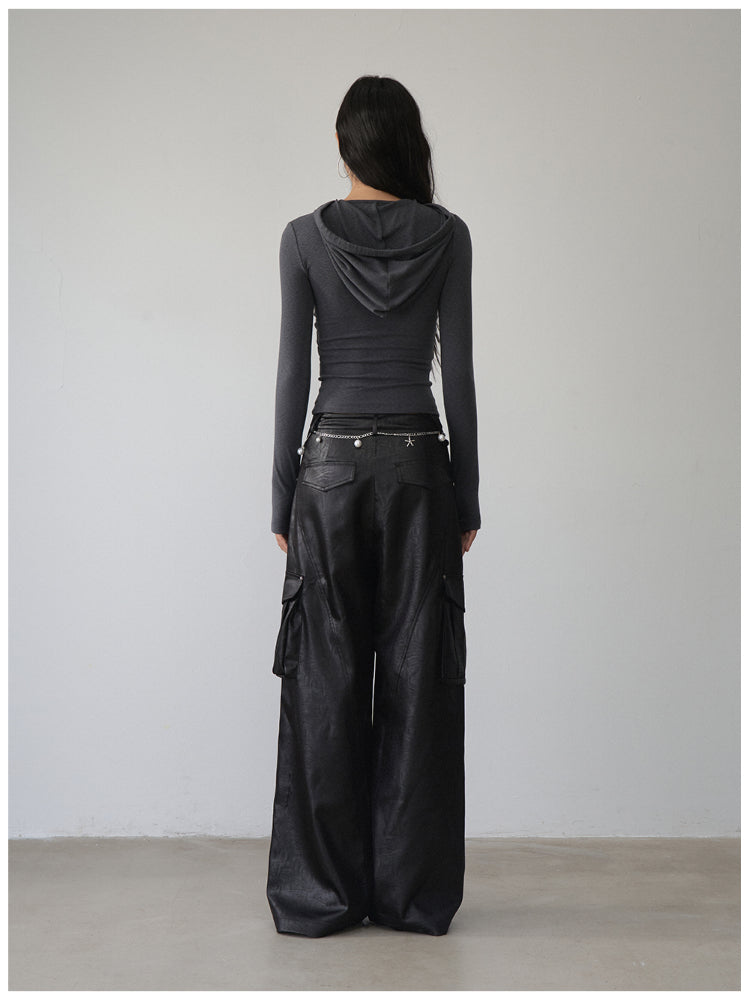 Hooded Hollow-out Long-sleeved T-shirt - CHINASQUAD