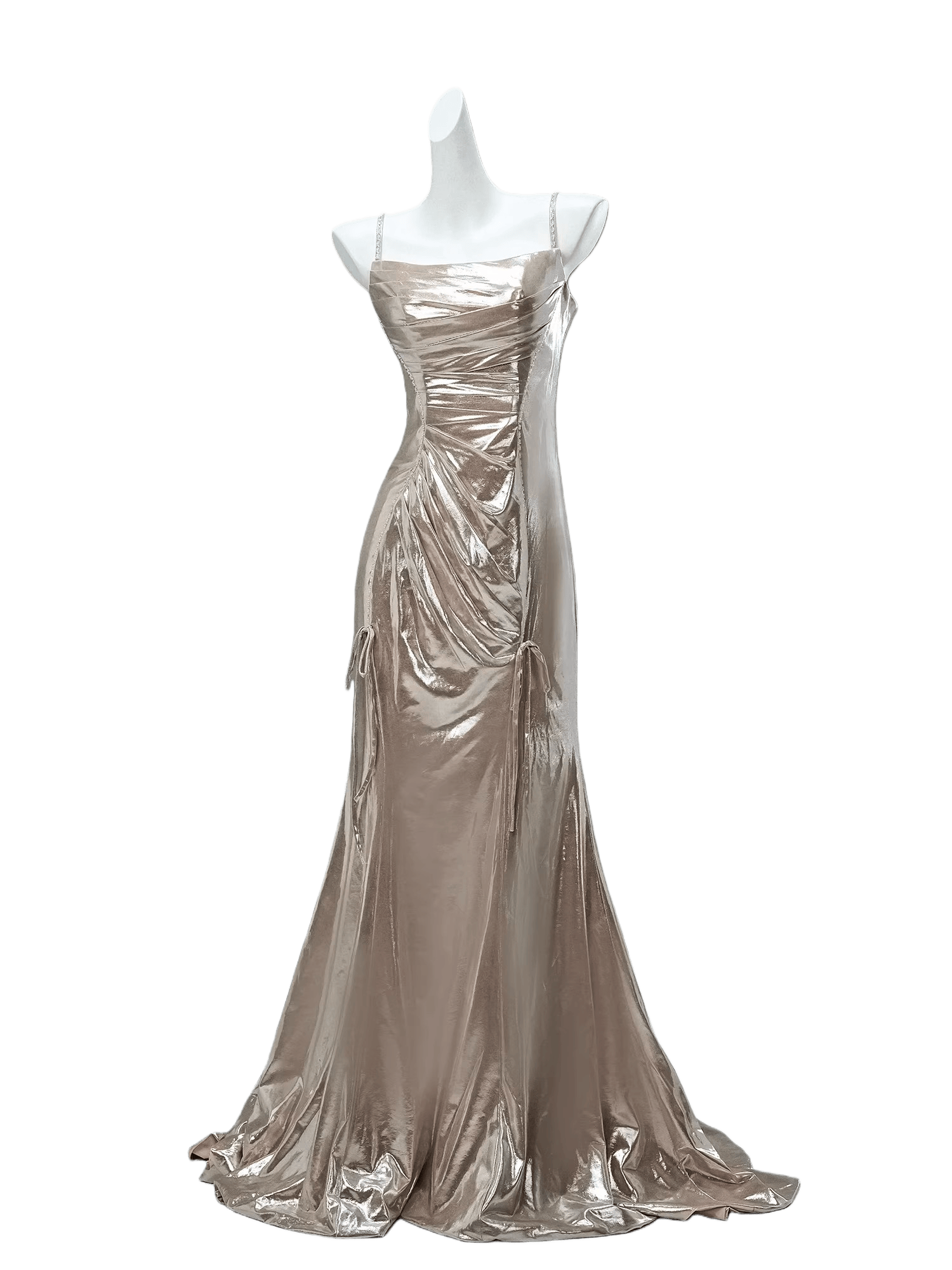 Molten Momo Liquid-Satin Couture Gown