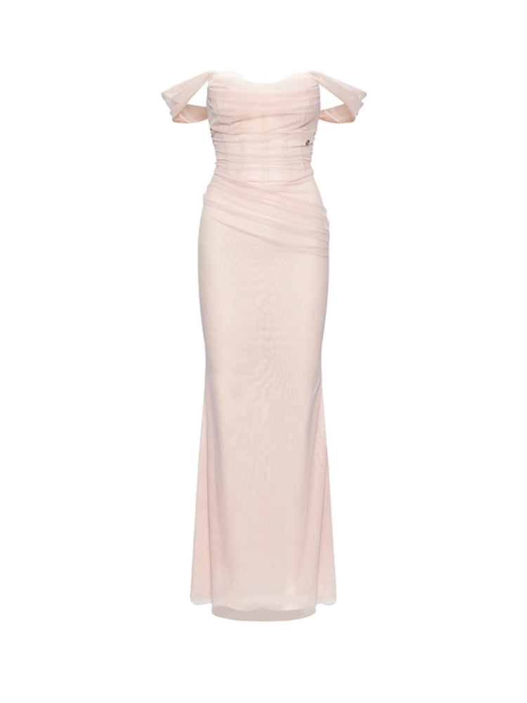 Ariel One-shoulder Pleated & Gradient-dyed Dress - CHINASQUAD