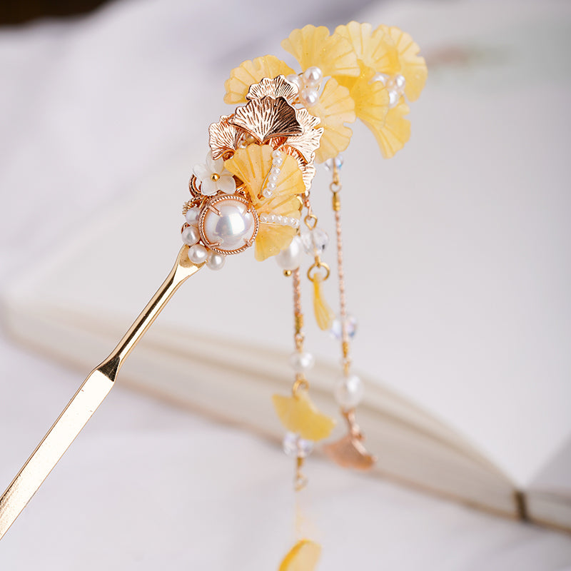 Tassel Ginkgo Hanfu Hairpin - CHINASQUAD