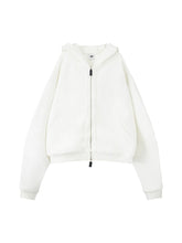 White Hooded Zip-Up Sweatshirt - CHINASQUAD