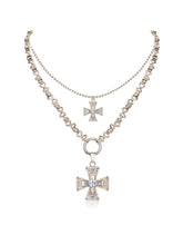 Layered Cross Pendant Necklace - CHINASQUAD
