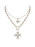 Layered Cross Pendant Necklace - CHINASQUAD