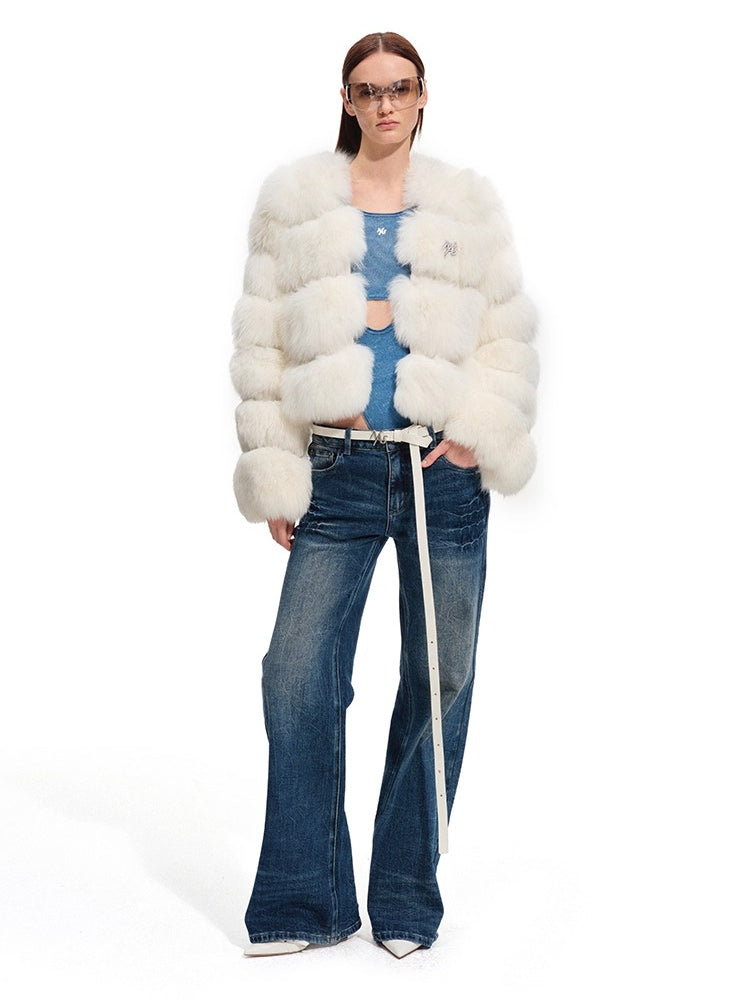 Polar Shearling Fox Fur Jacket