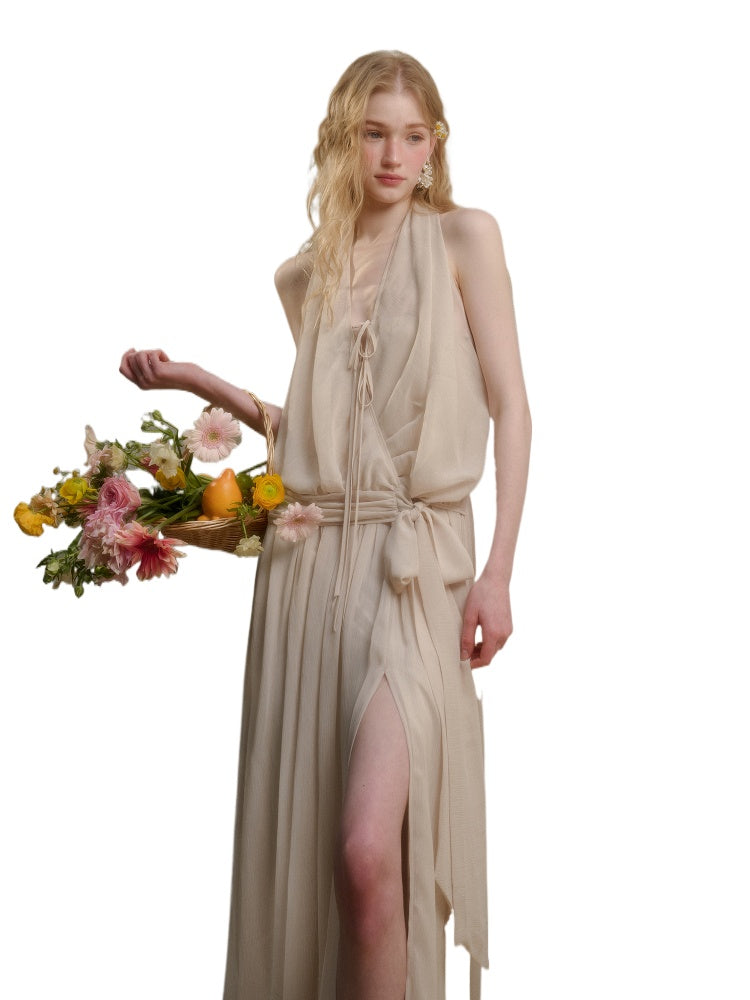 Airy Lightweight Greek-style Maxi Dress - CHINASQUAD