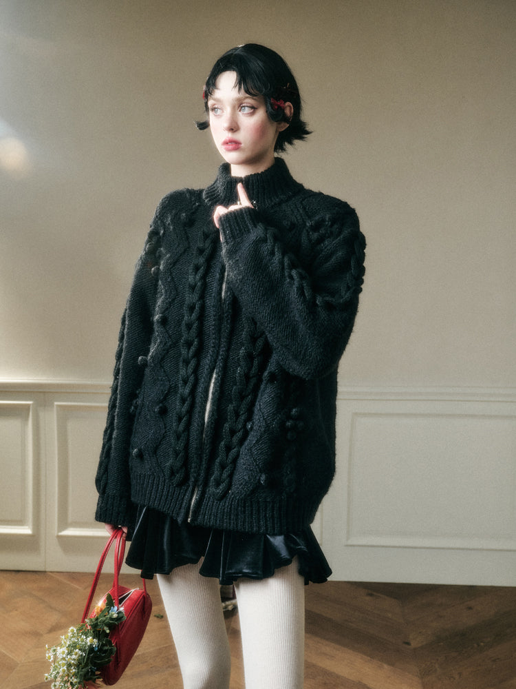 Wool Blend Cream Cloud Coat - CHINASQUAD