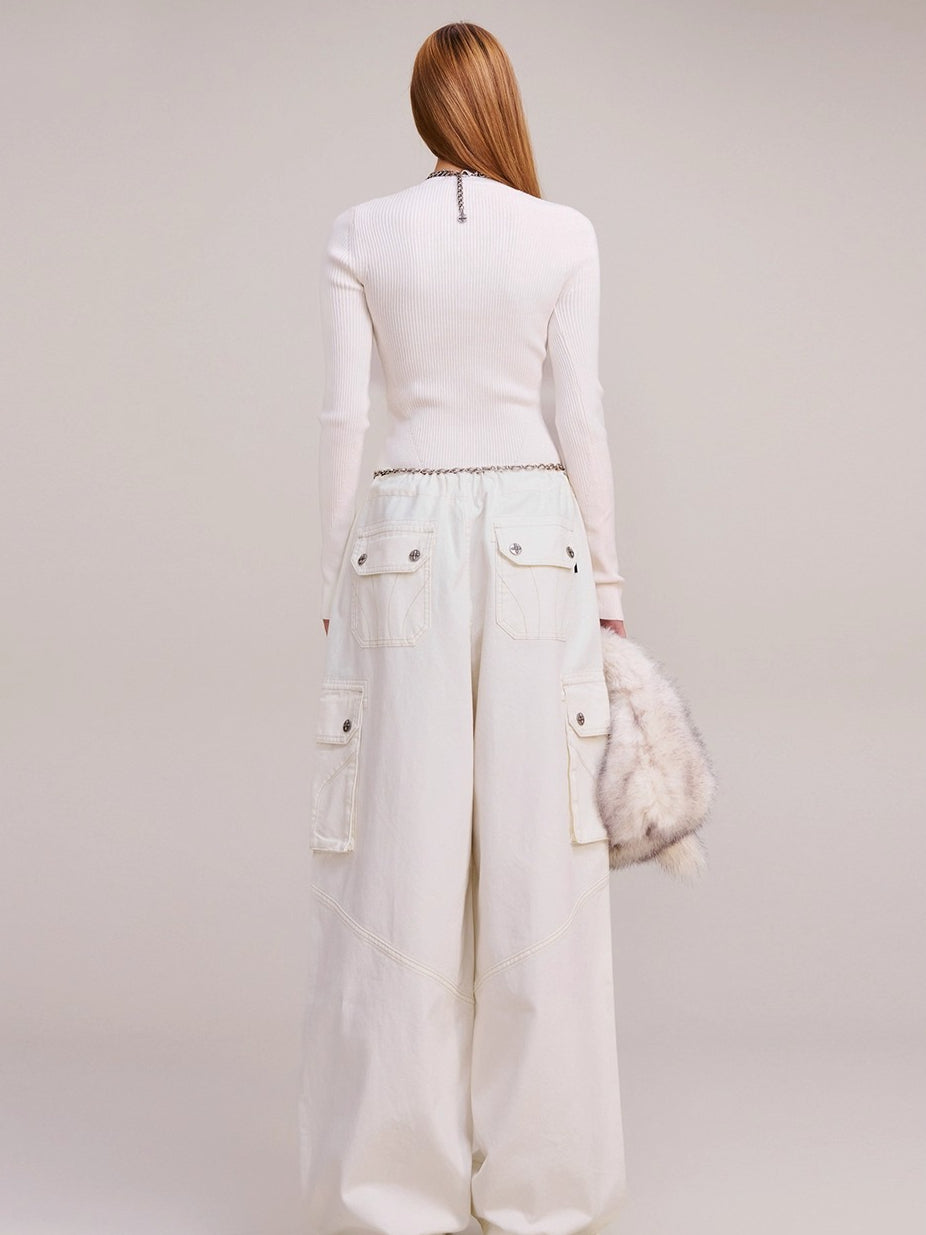 Wild Retro Long-Sleeve Knit Crewneck