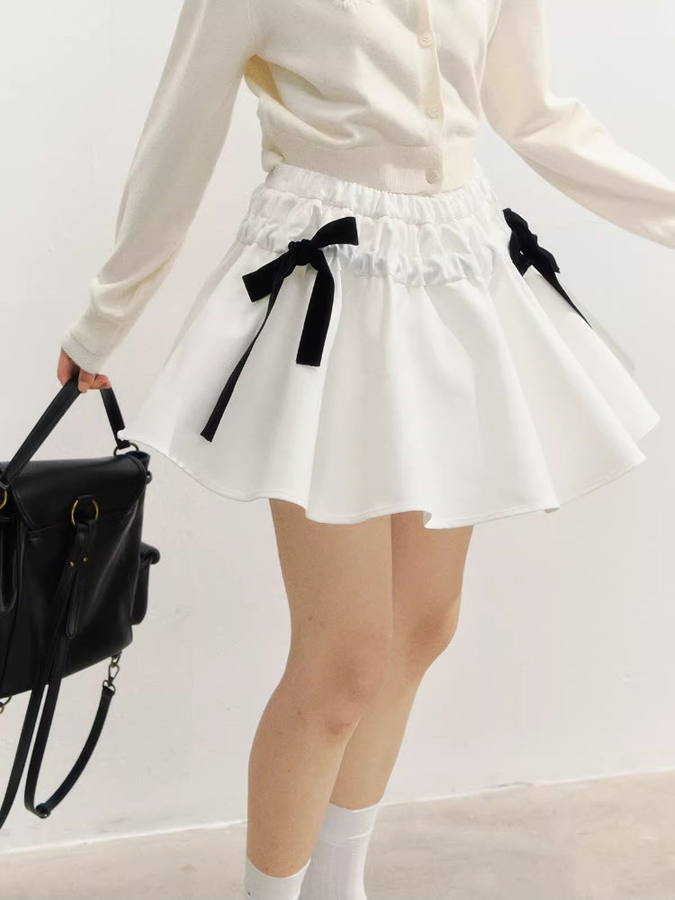 Velvet Bow Water-Repellent Puff Skirt - CHINASQUAD