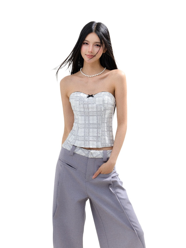 Chanel-Style Bustier Top & Pant Set - CHINASQUAD