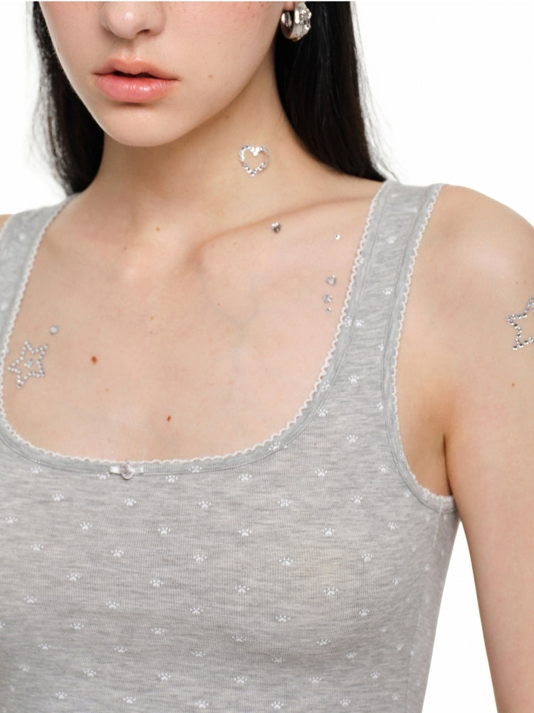 Cat Paw Lace Back Top & Skirt Set - CHINASQUAD