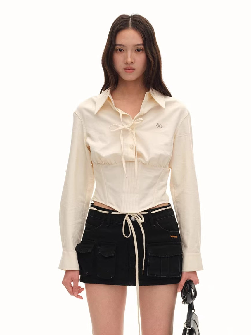 Rider Lyocell-Cotton Multiway Cropped Shirt