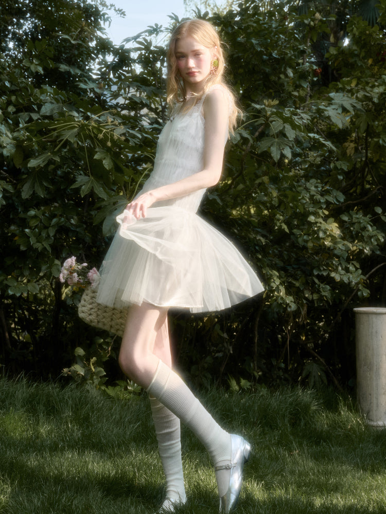 Soft Summer Lightweight Tulle Dress - CHINASQUAD