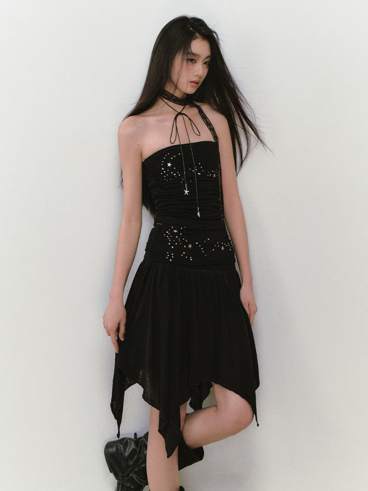 Star Beaded Ruffled Acetate Bustier - CHINASQUAD