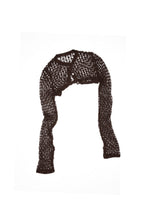 Hollow-Out Knitted Cropped Long-Sleeve Cover-Up - CHINASQUAD