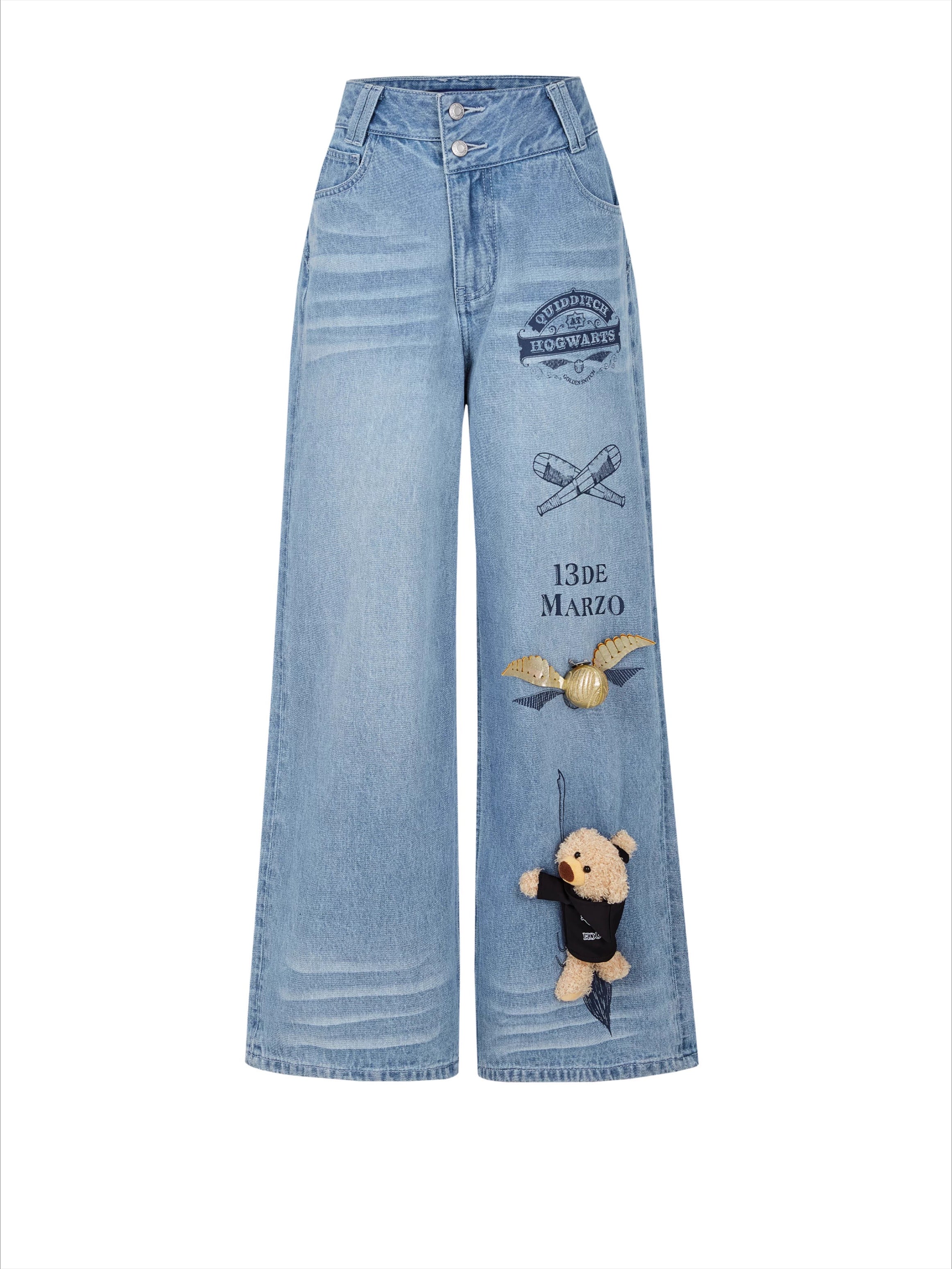 Quidditch Printed Straght-Leg Jeans