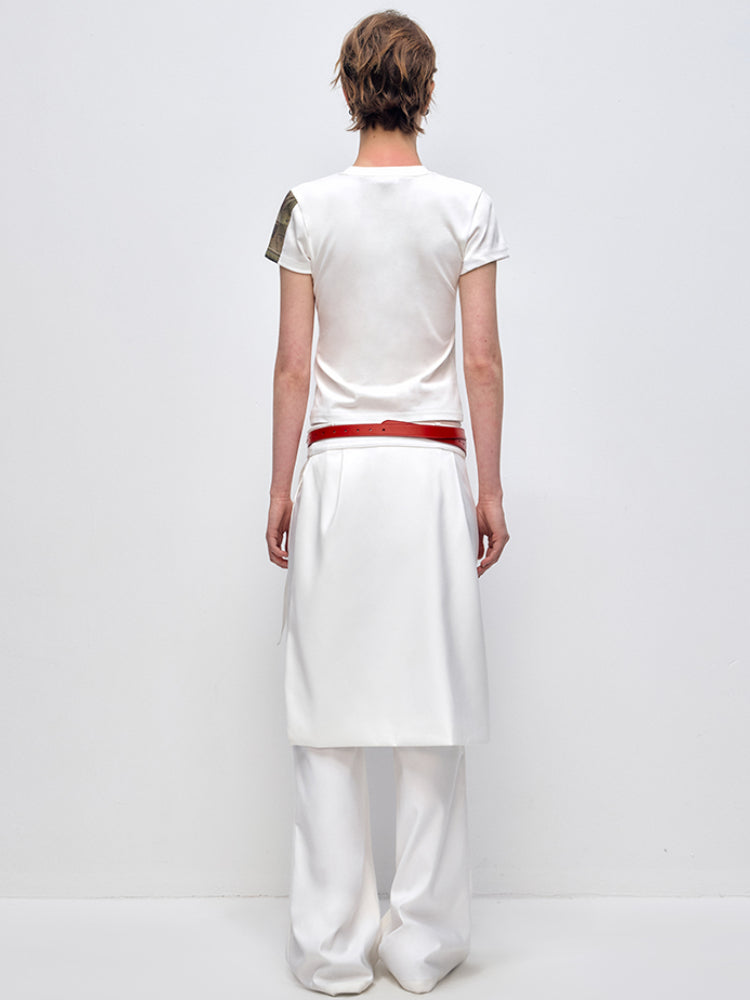 3D Cat Embroidery Shoulder Short Sleeve - CHINASQUAD