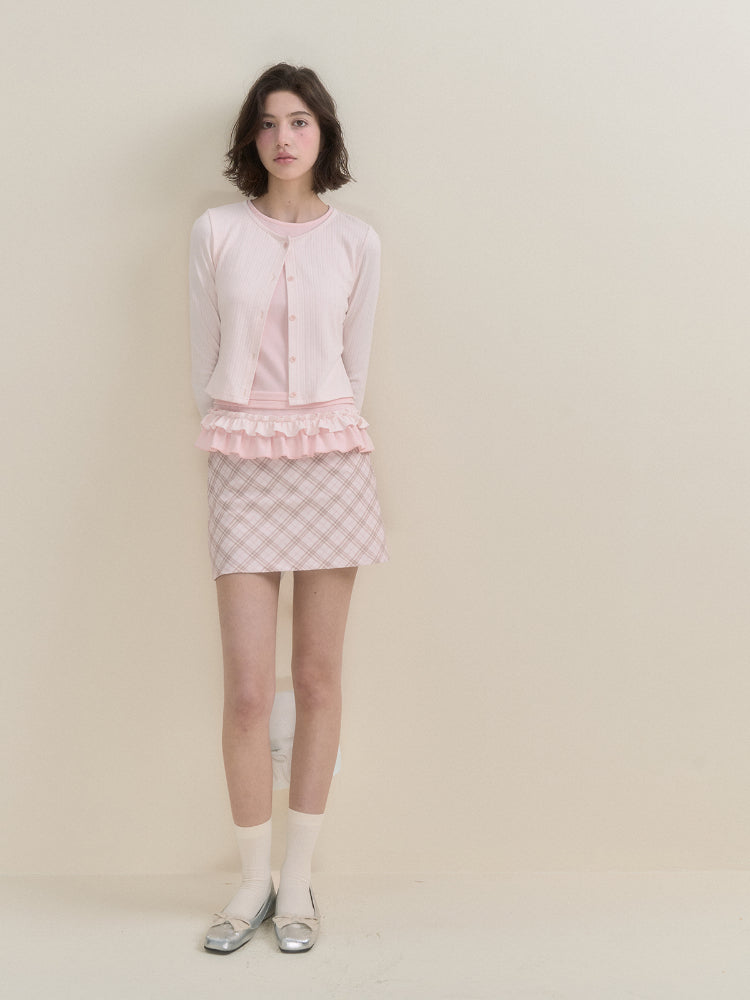 Fake Two-piece Ruffle Top - CHINASQUAD