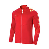 Li-Ning Red Ping Pong Series Zip-Up Stand Collar Jacket - China Team 2024 Paris Olympics Ping Pong Uniform - CHINASQUAD