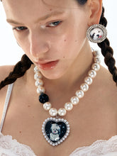 Whimsical Dog Large Pearl Necklace Choker - CHINASQUAD
