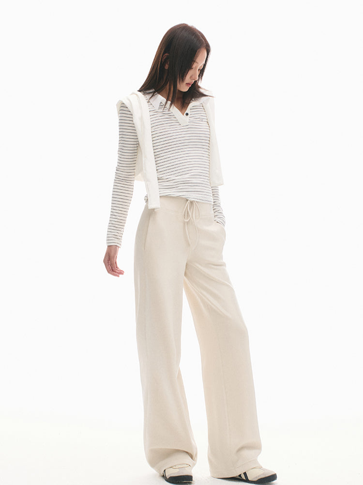 Vintage Slim Fit Black & White Striped T-shirt - CHINASQUAD