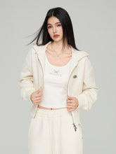 Black & White Zipper Casual Hoodie Set - CHINASQUAD