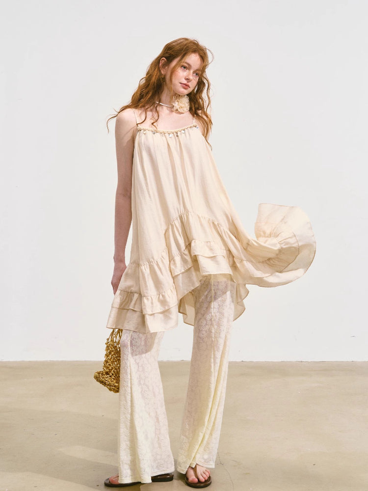 Strappy Ruffled Sexy Top & Pants Set - CHINASQUAD